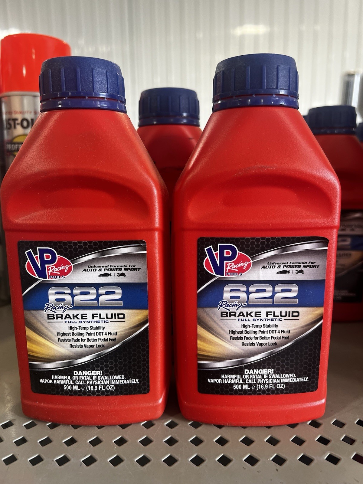 VP Racing 622 Brake Fluid Full Synthetic DOT 4 Wet Boiling 399° 16.9 oz