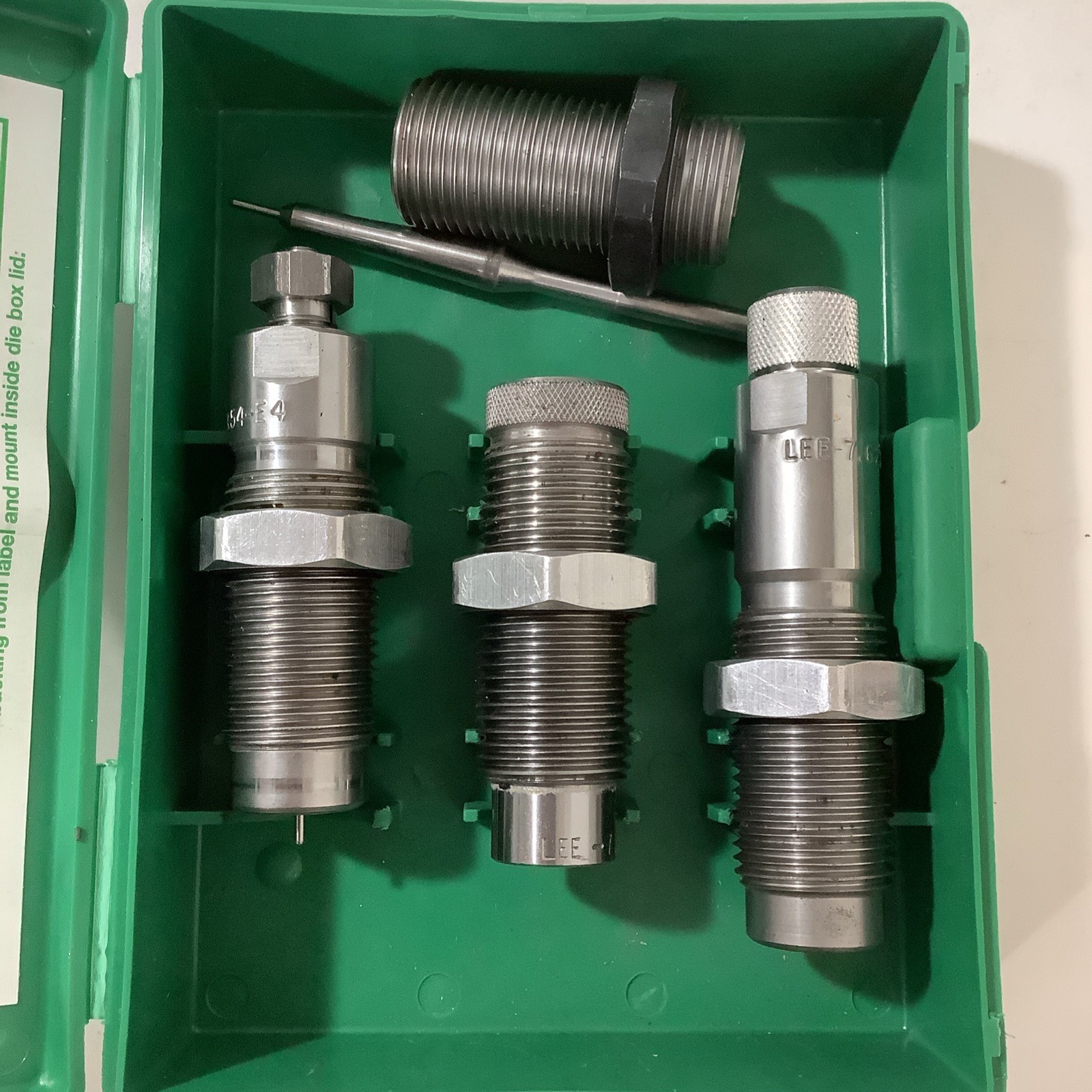 Lee 3-Die Set 7.62X54R Russian In RCBS Box Trim Die Included & Spare Sizing Pin