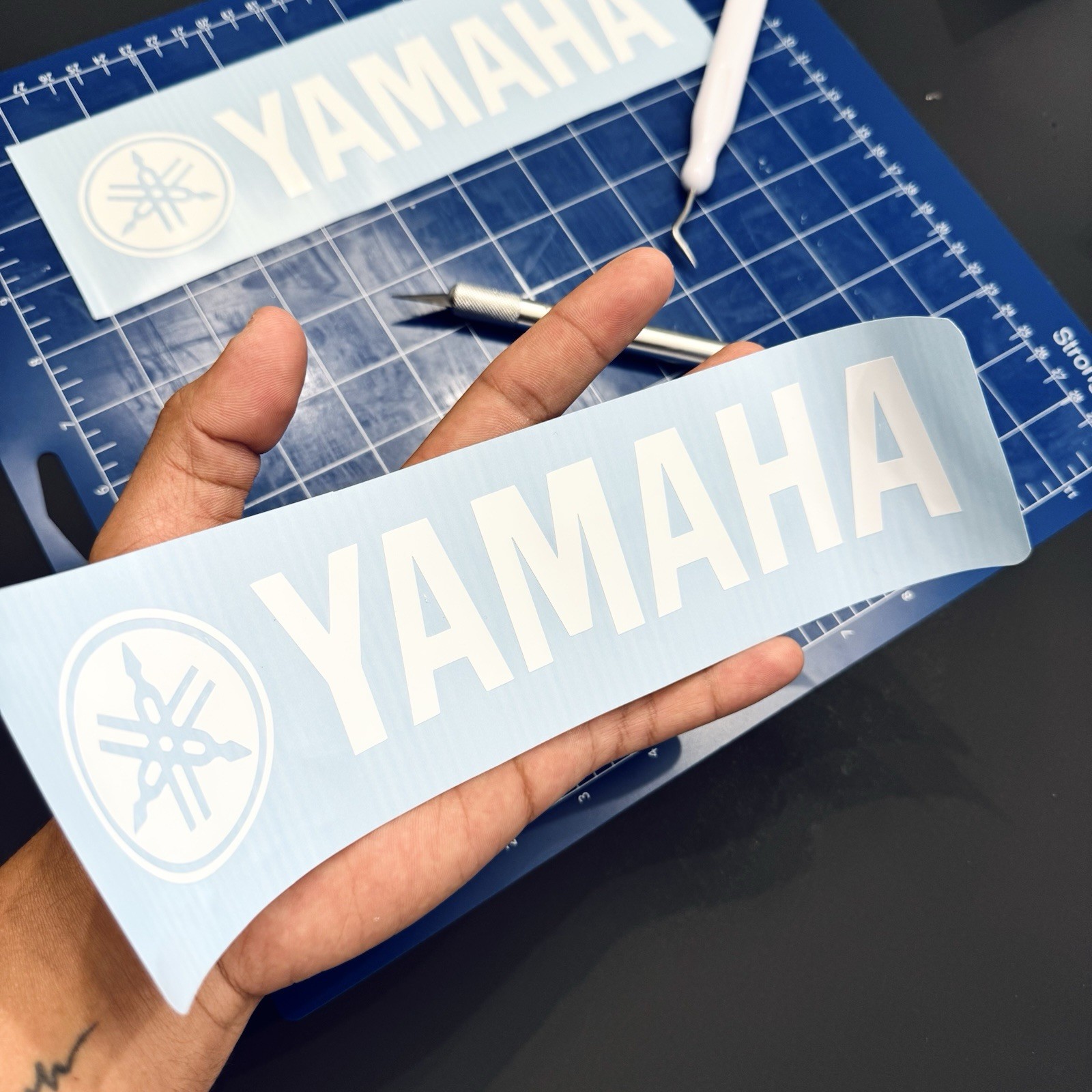 Yamaha Logo Vinyl Decal Sticker | Motorcycle Car Window Bike Graphic | xColors