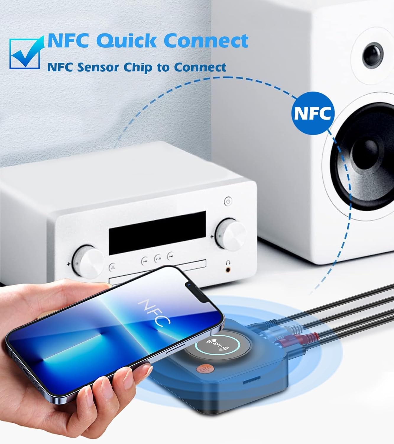 Bluetooth Receiver for Home Stereo, AUX RCA to Adapter Old...