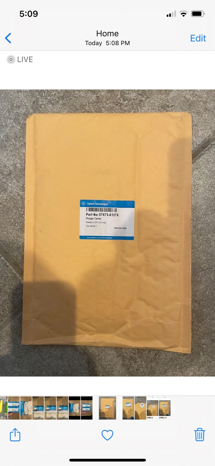 Agilent 07673-61275 Syringe plunger carrier assembly / 7673 & G1513
