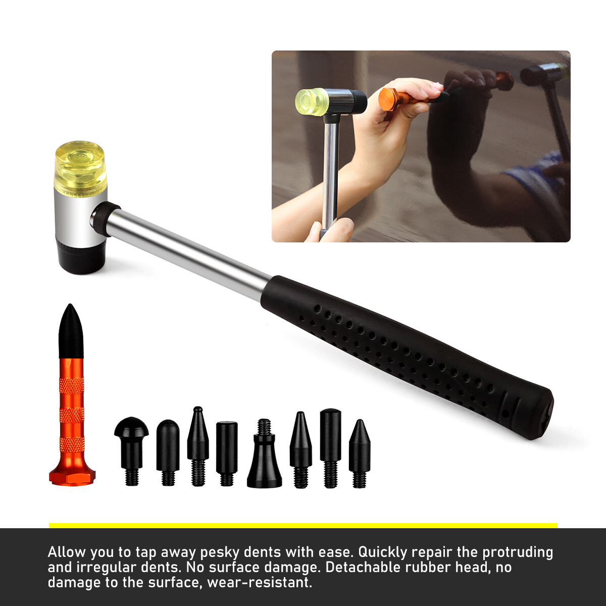 Pro Car Dent Puller & Rods Paintless Repair Tools Slide Hammer Glue Tabs Big Kit