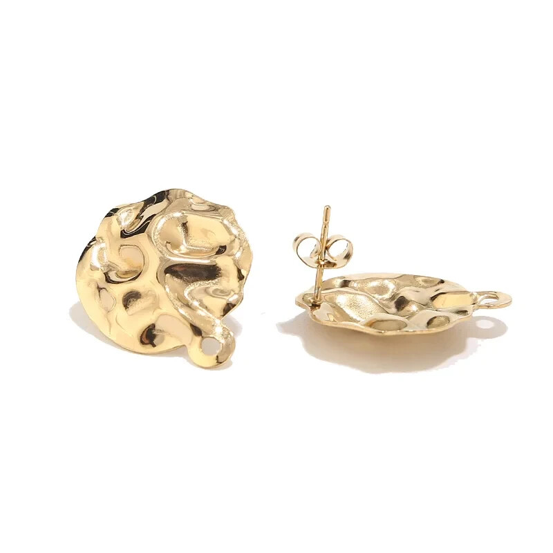 20pcs Stainless Steel Gold Earth Earrings Metal Statement Earring Drop Earrings
