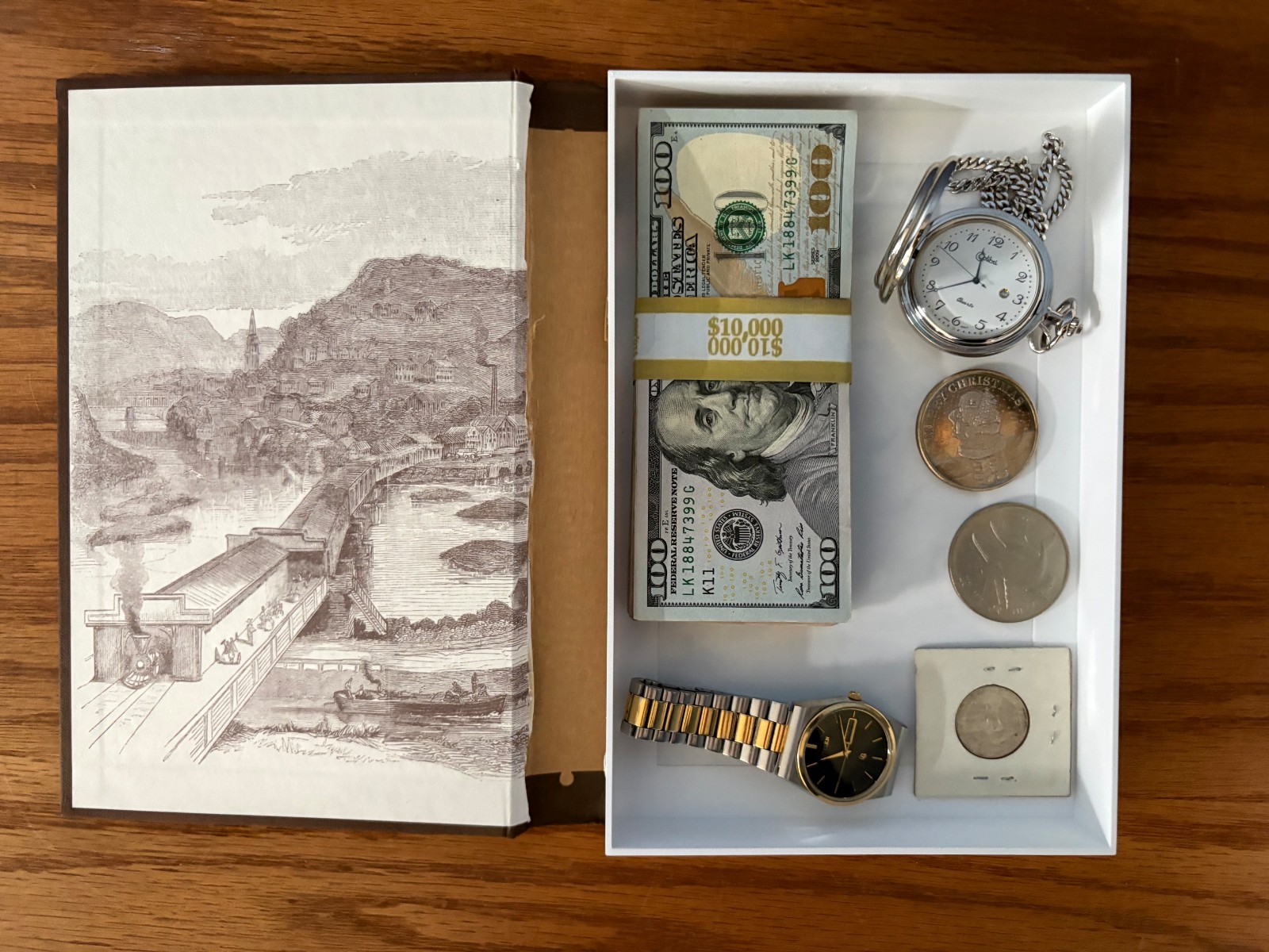 Large Hollow Book Safe Hidden HIDE CASH Jewelry Valuables Money Gold Silver USA
