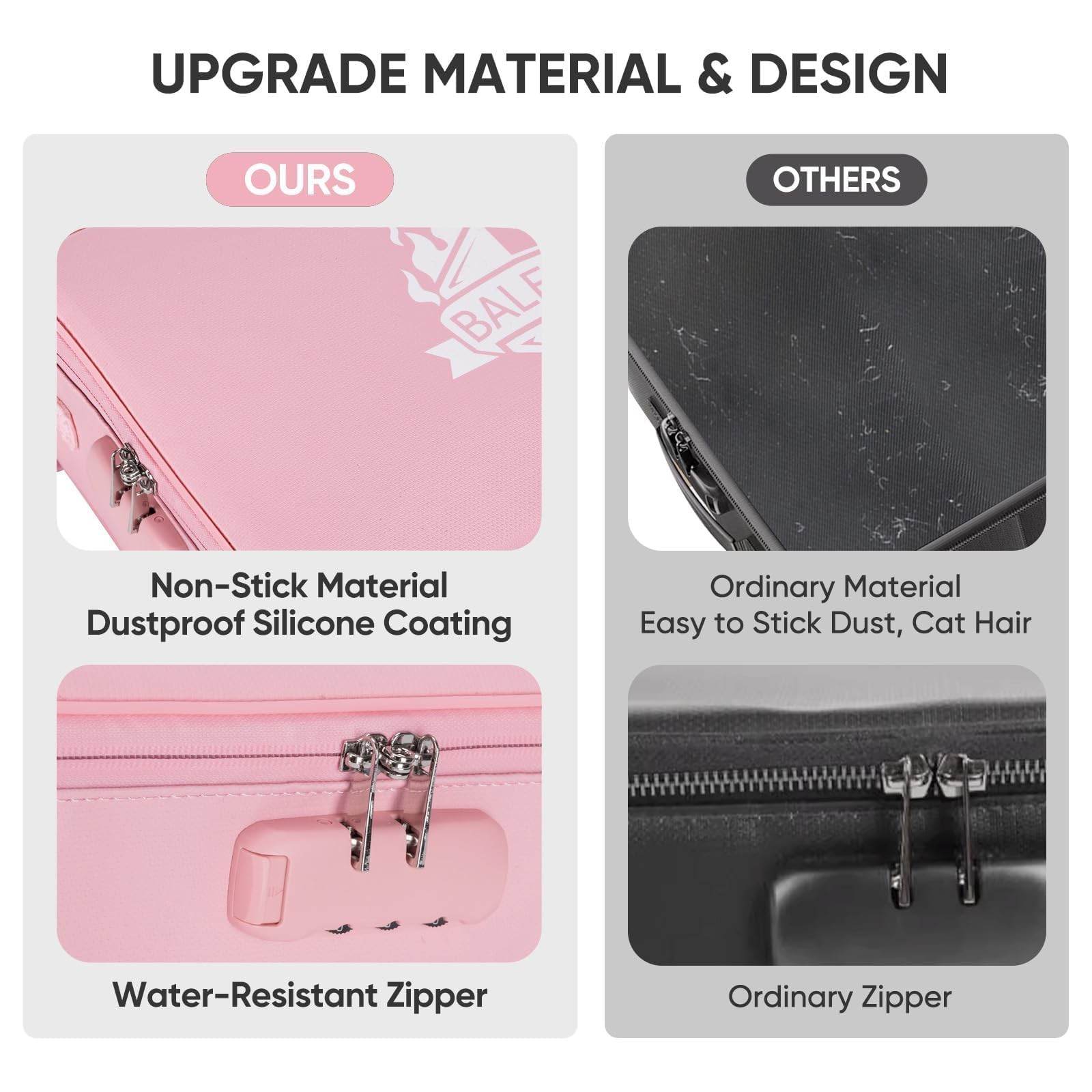 BALEINE Fireproof Document Box with Lock, Portable Fireproof Document Bag Wat...