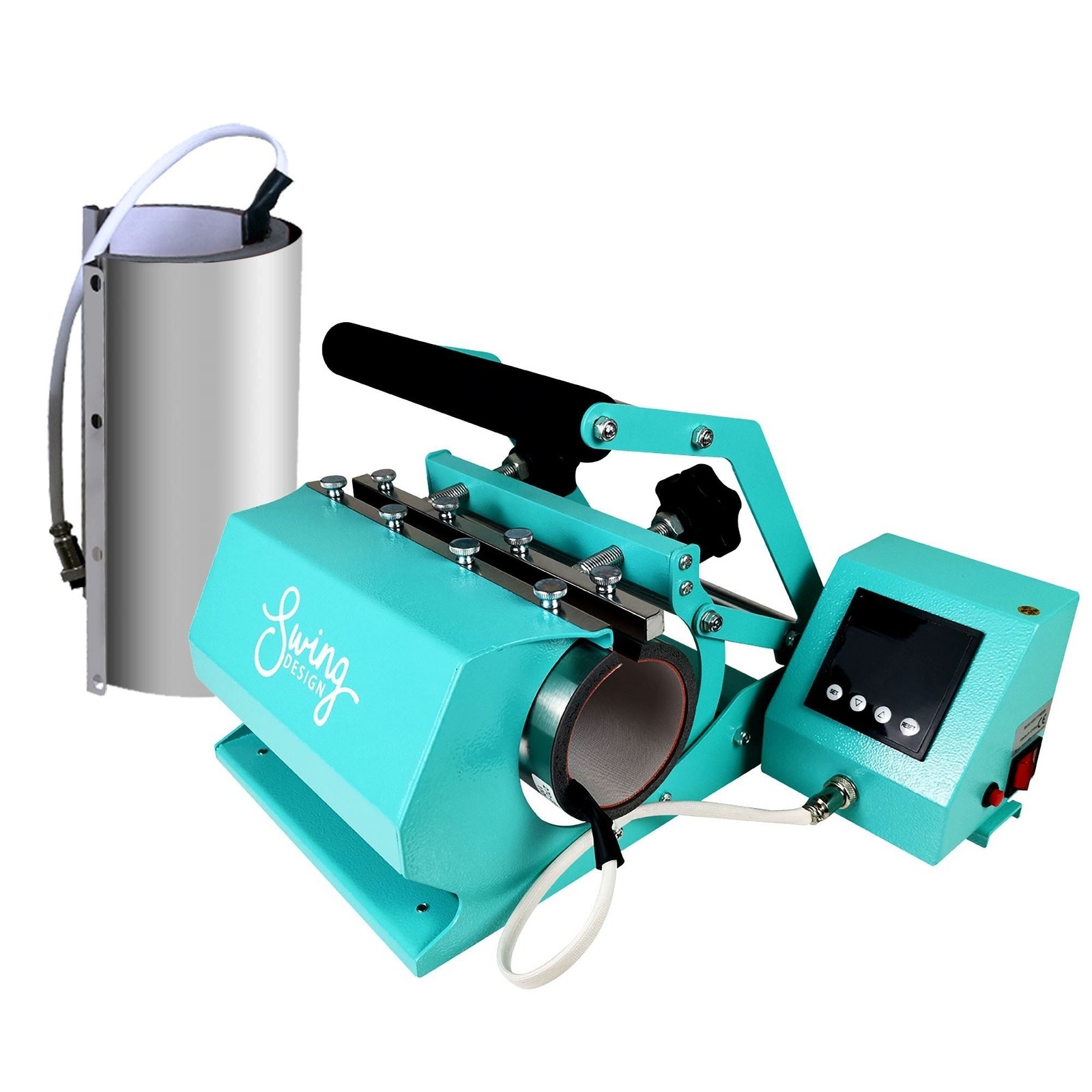 Swing Design 20 Ounce And 30 Ounce Tumbler Press  - Turquoise