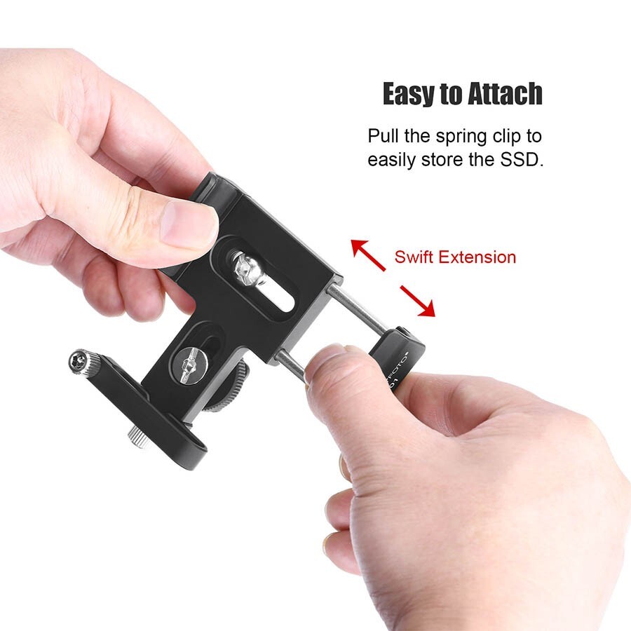 SUNWAYFOTO Mount Bracket Holder for Samsung T5 SSD,Compatible with Camera Cage