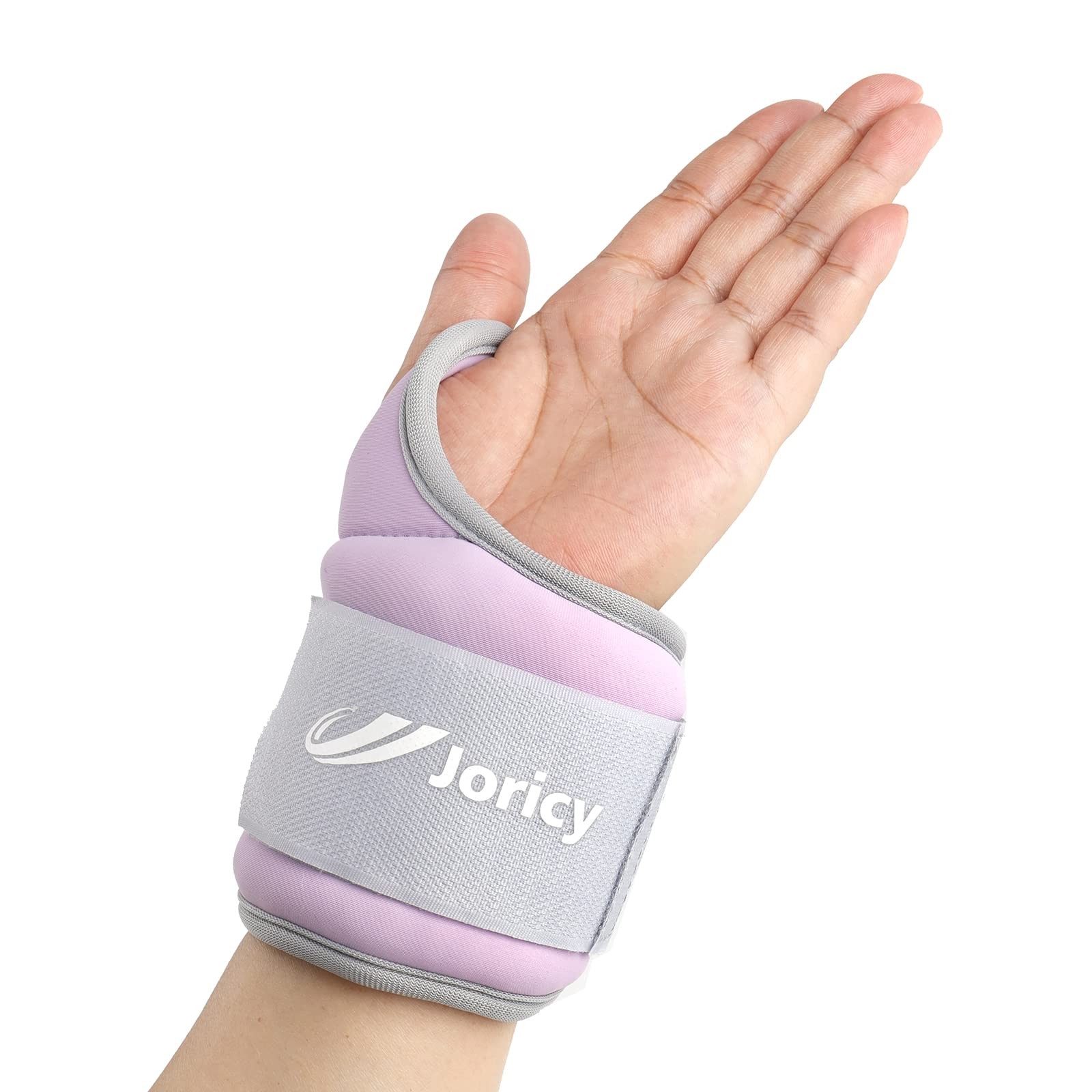 Wrist Weights with Thumb Loops 3lbs Pair (1.5lb each weight), Light Purple