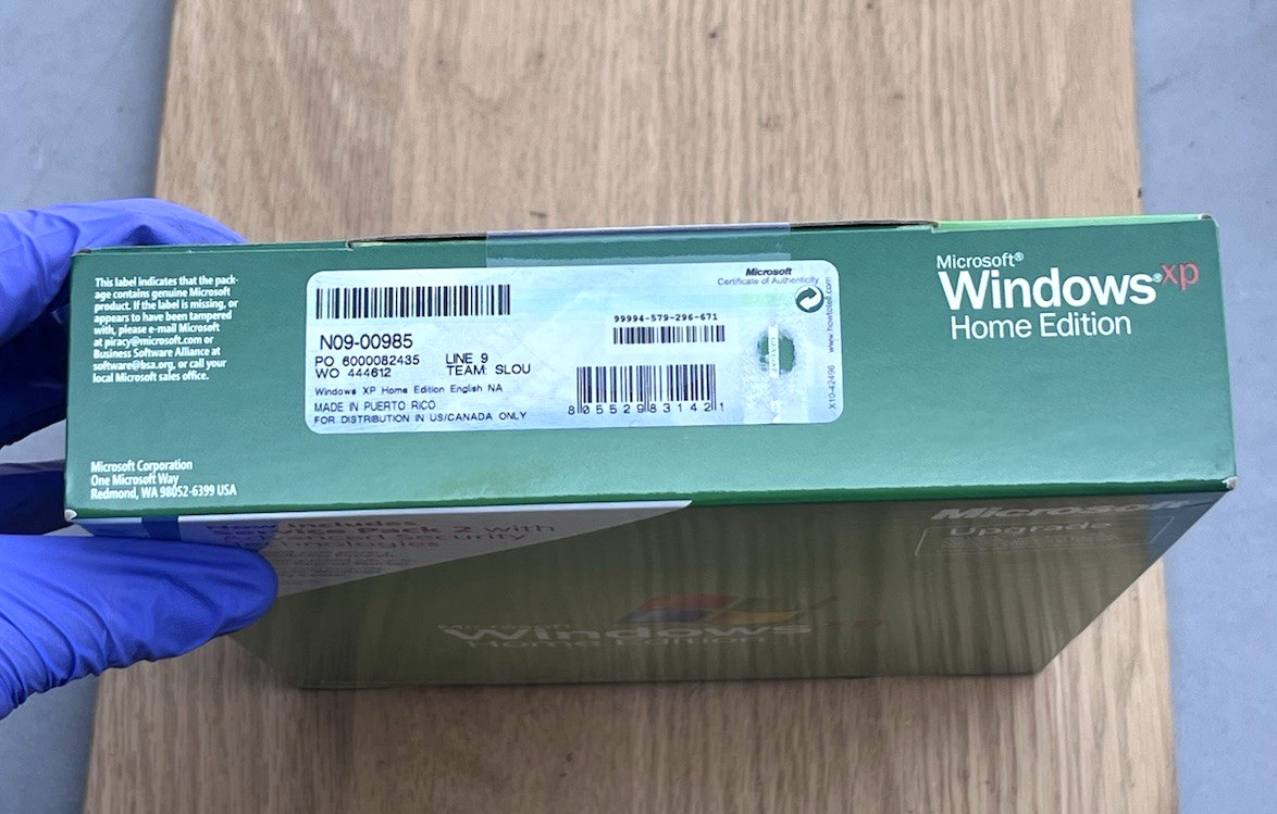 NEW Microsoft Windows XP Home Edition Service Pack 2 Upgrade Edition Big Box