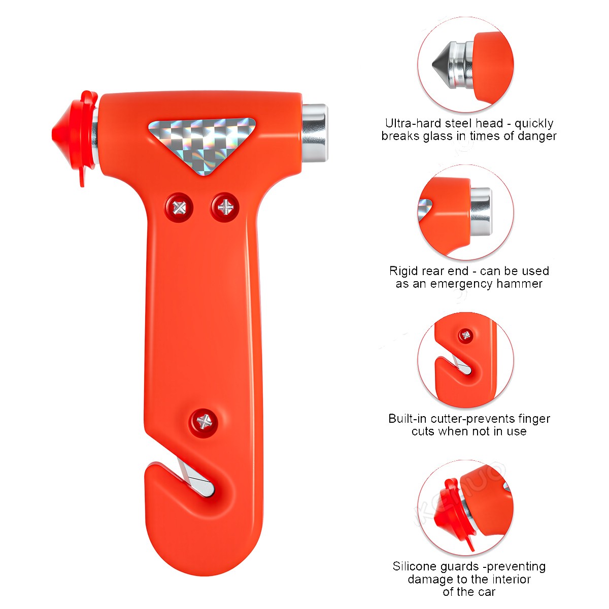 Car Safety Hammer Emergency Escape Glass Breaker Safety Tool 1 Pack