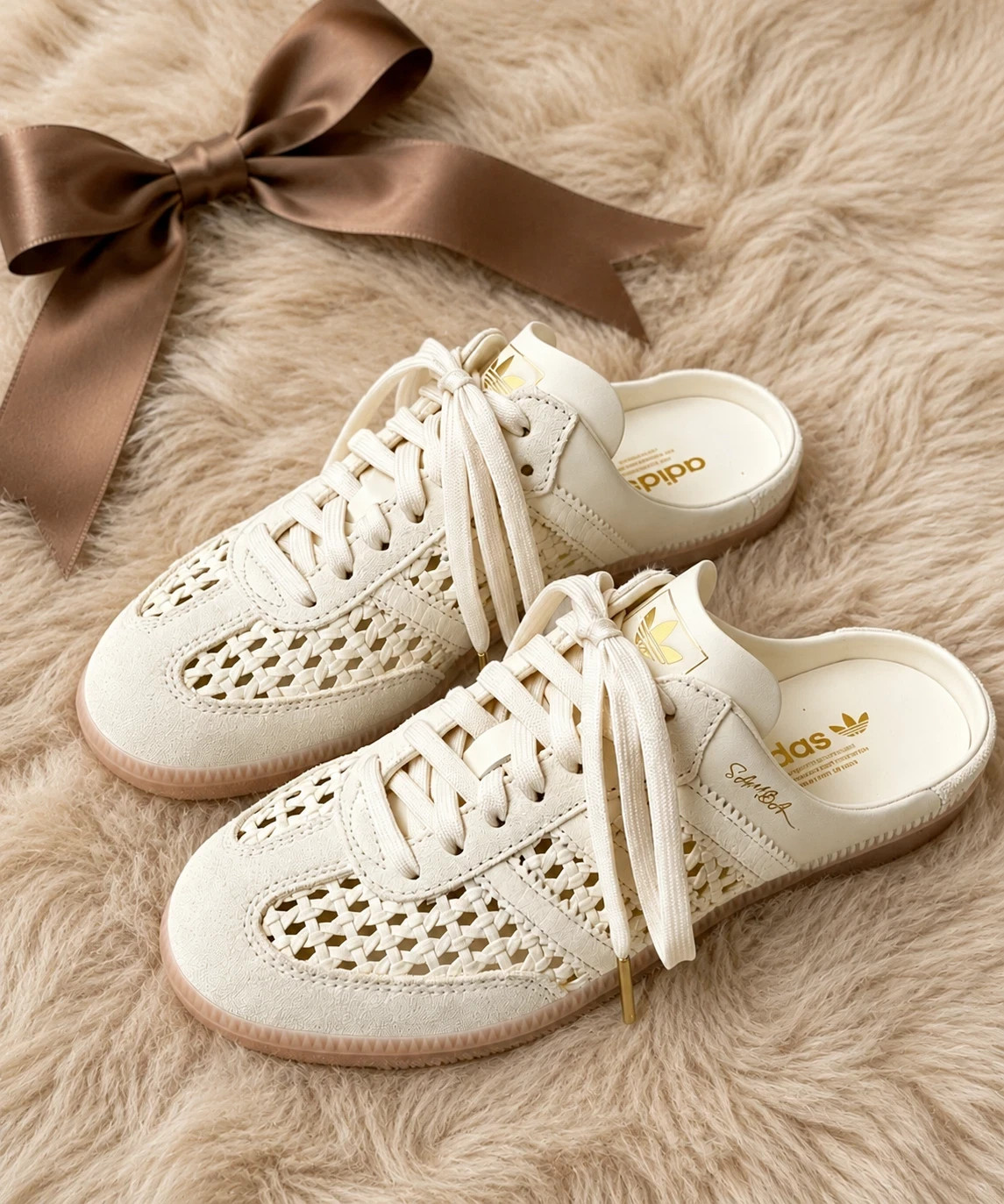 Women's Originals Samba Mule Woven 'Crew White' Light KH7719 Size US 5-9 NEW