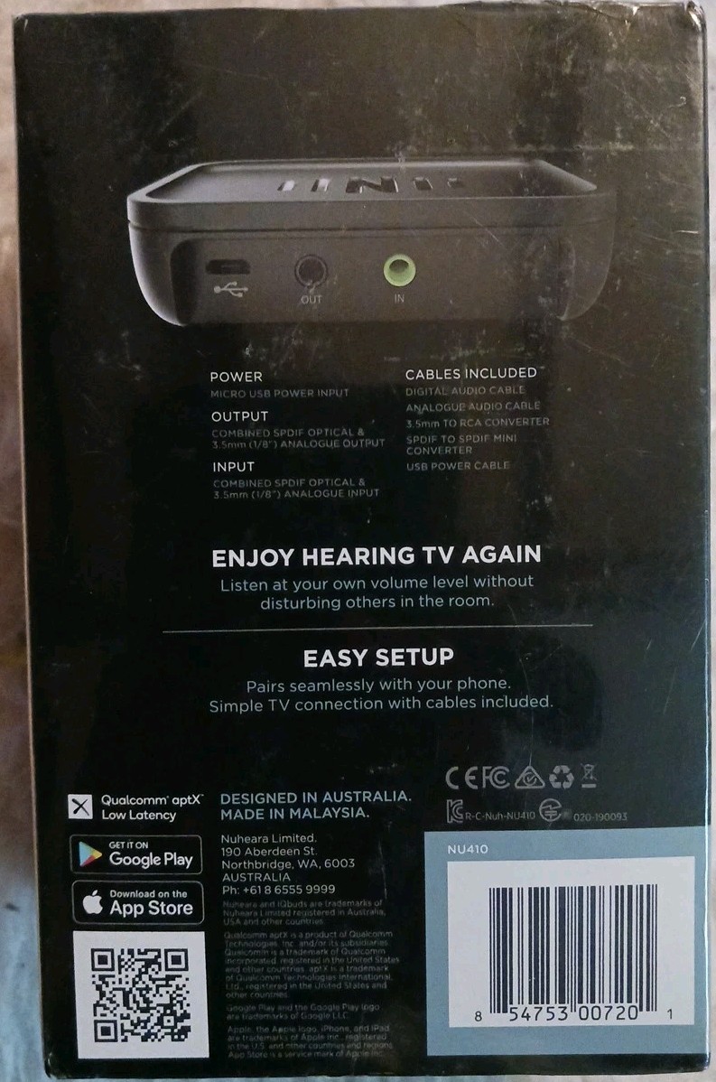 New IQstream TV Audio Streamer By Nuheara