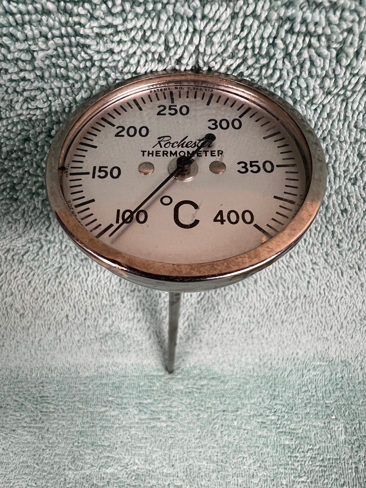 Vintage Rochester Industrial Thermometer 100 to 400 Degree Celsius with 9” Probe