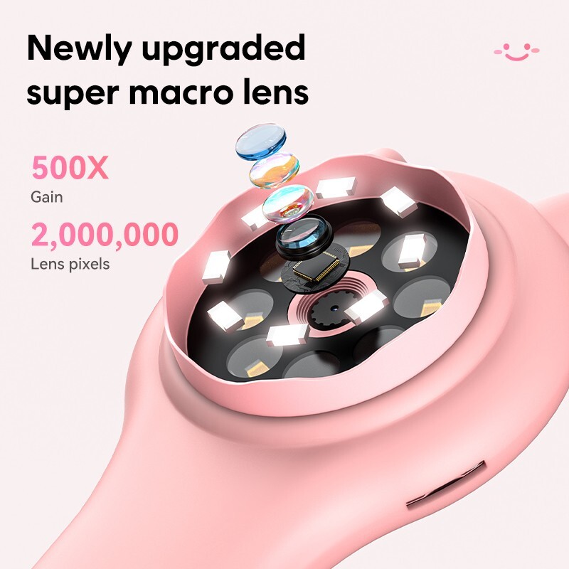 Pink Kids Optical Microscope Observe The Microscopic World Science for Children