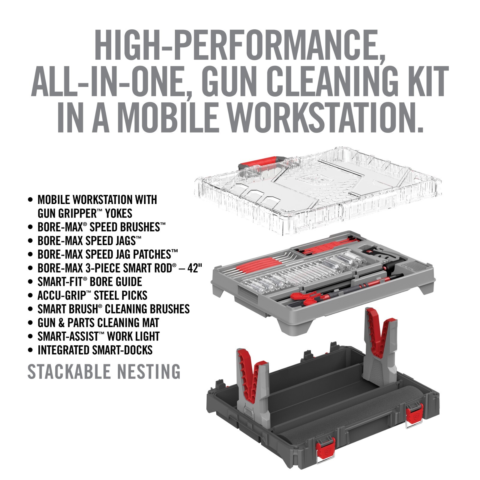 Real Avid Bore-Max Master Cleaning Kit & Mobile Workstation - Universal Gun Kit