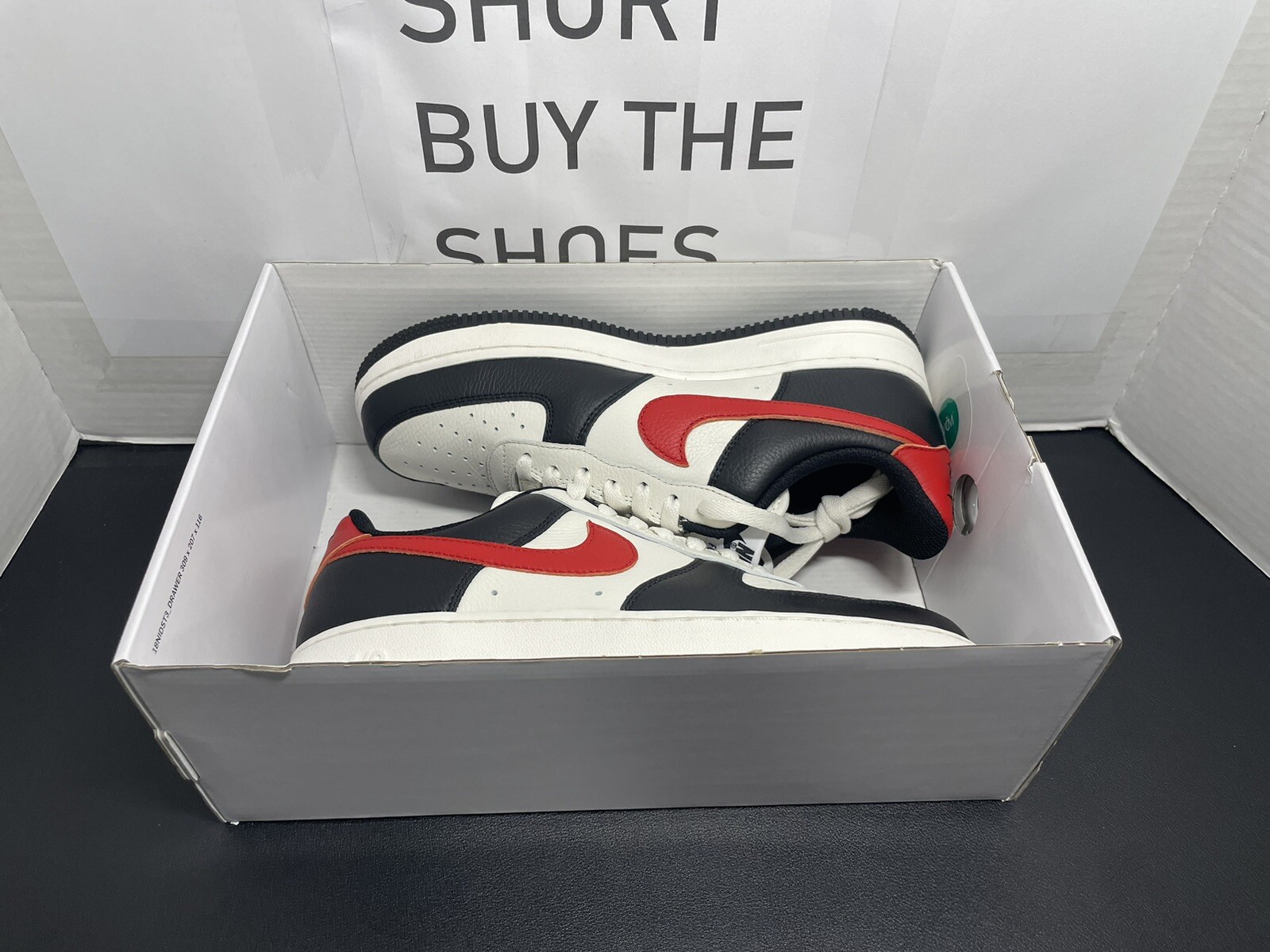 Nike Air Force 1 Low by You ID Black White Red Sneaker DV3892-900 Men's Size 7