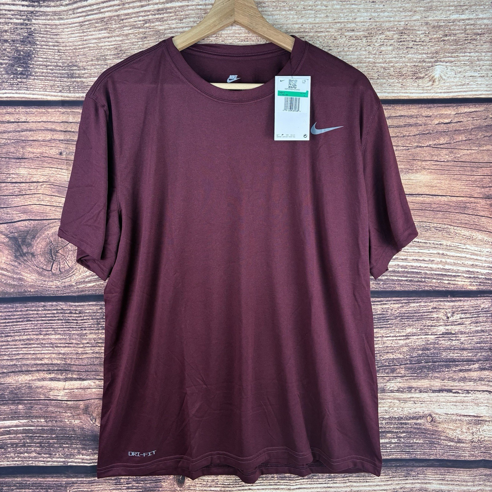 Nike Dri-Fit Men XL T-Shirt Maroon Burgundy Legend Training Tee 727982-669 NWT