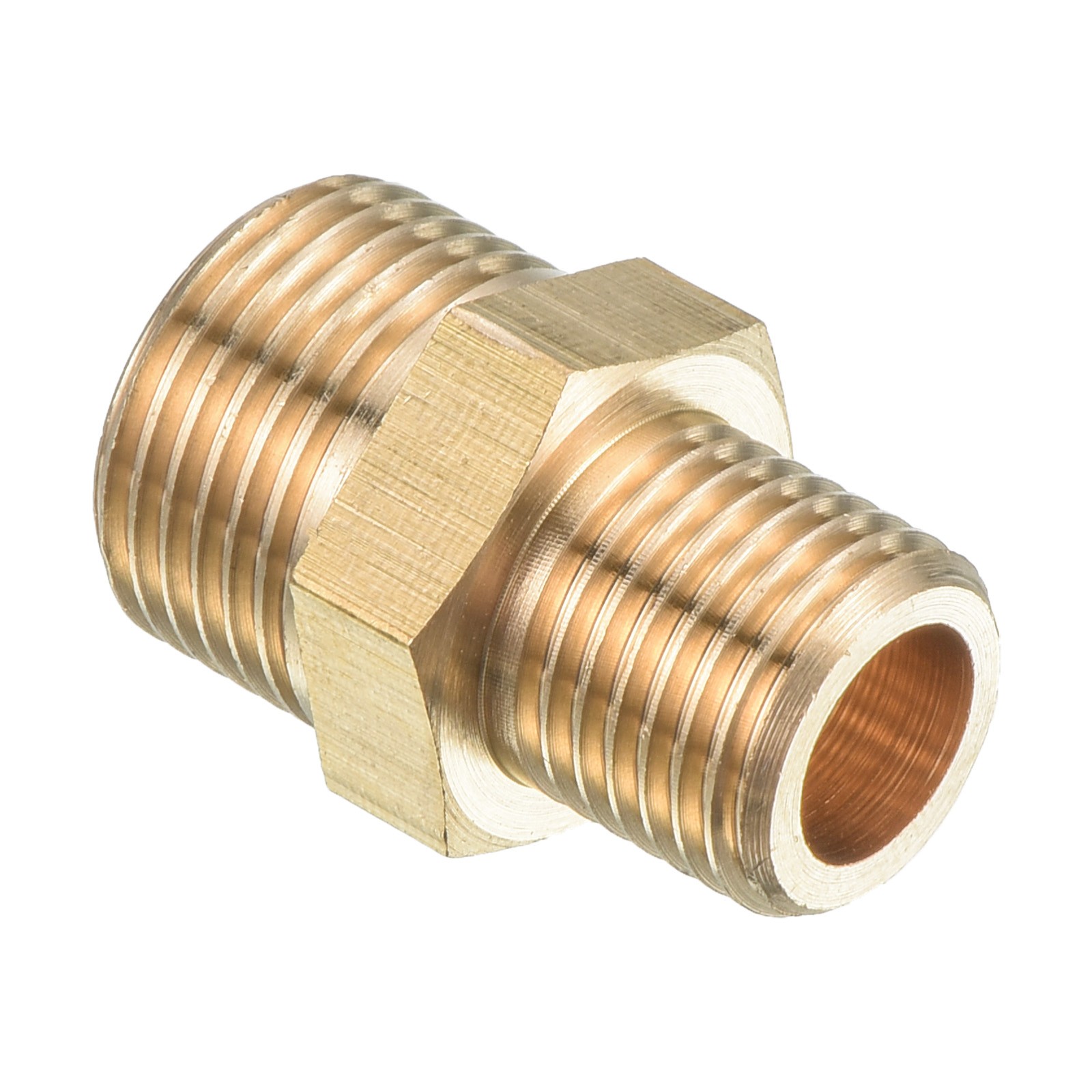 Pipe Fitting, G3/8 to G1/4 Male Thread 1.06 Inch for Water Pipes, Gold