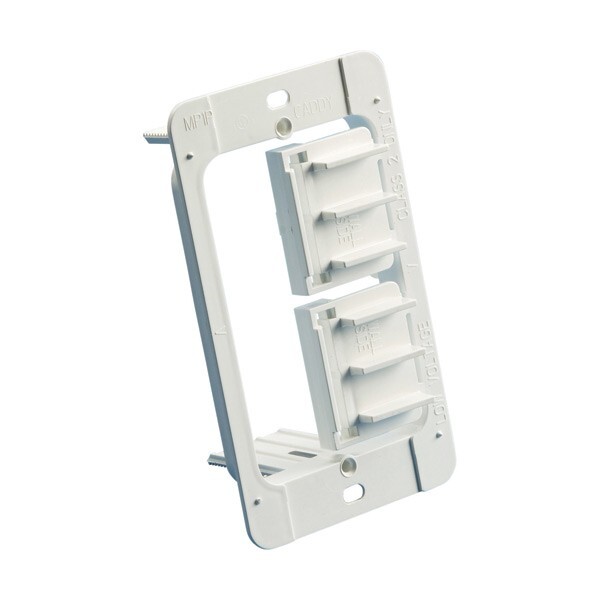 CADDY MP1P Single 1-Gang Plastic Drywall Bracket Face Wall Plate Mount Mud Ring