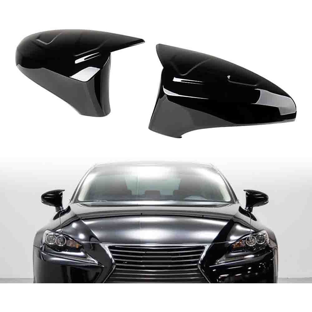 Mirror Cover Caps For Lexus GS300 GS350 GS450h F Sport 2012-2020 Glossy Black