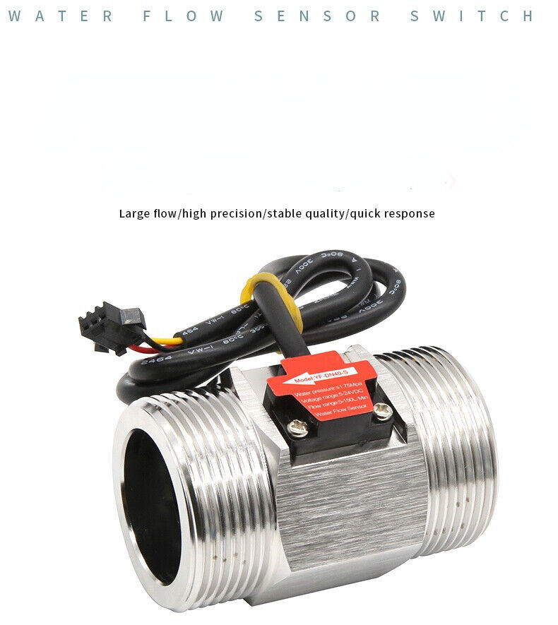 YF-DN50-S Large Diameter Hall Turbine Liquid Flow Sensor 2" Flowmeter SS304