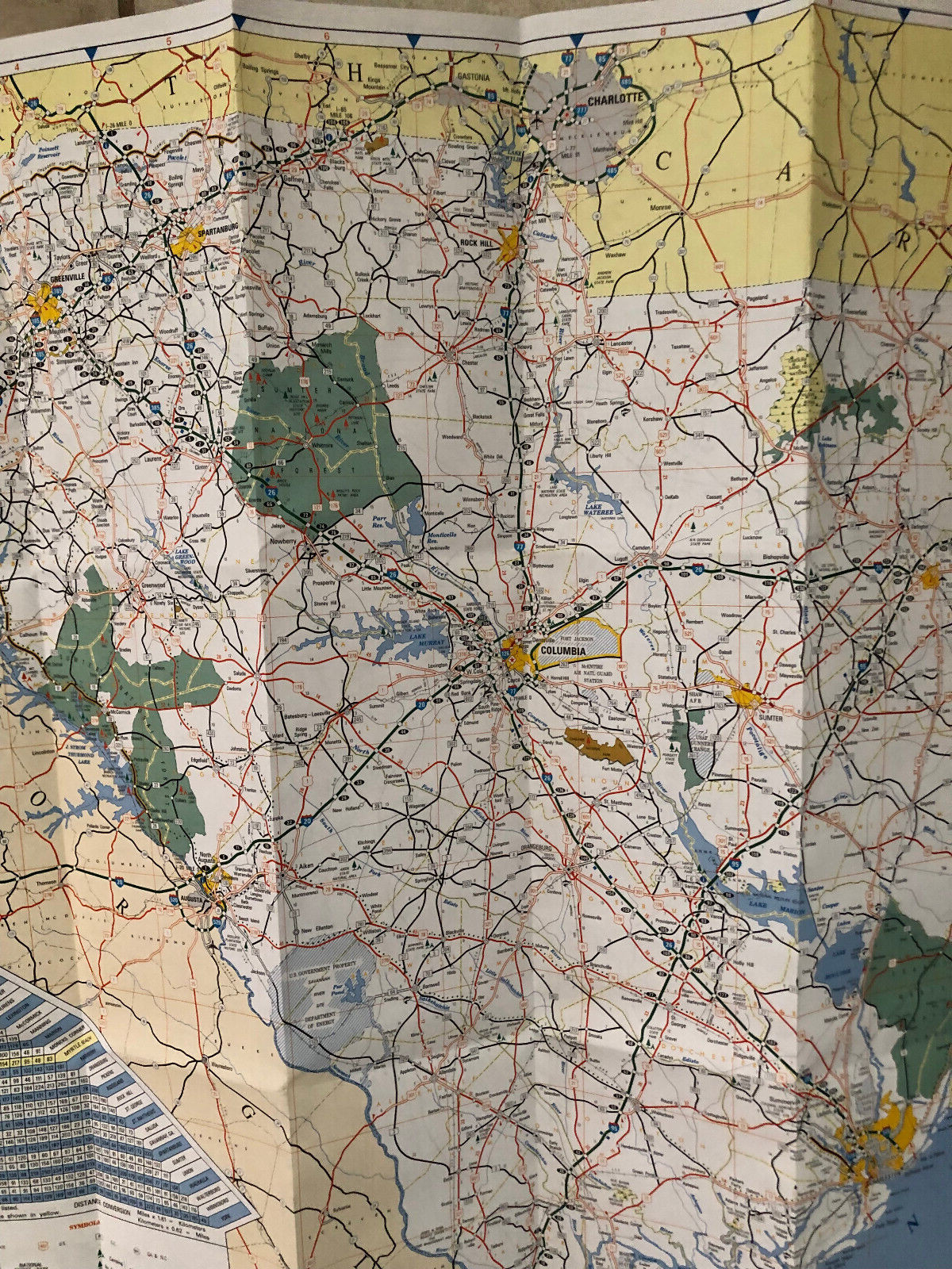 South Carolina Highways Map 2005 Driving Travel Weekend Trip