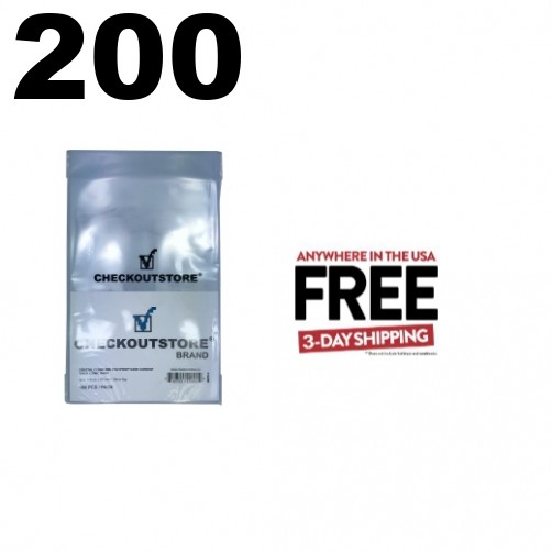 200 CheckOutStore Crystal Clear Current Age Thick Comic Book Bags **1-3 DAYS