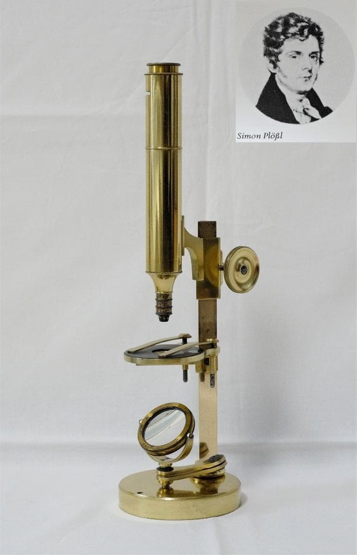 microscope antique vintage collectible Simon Pressl's "achromatic" microscope