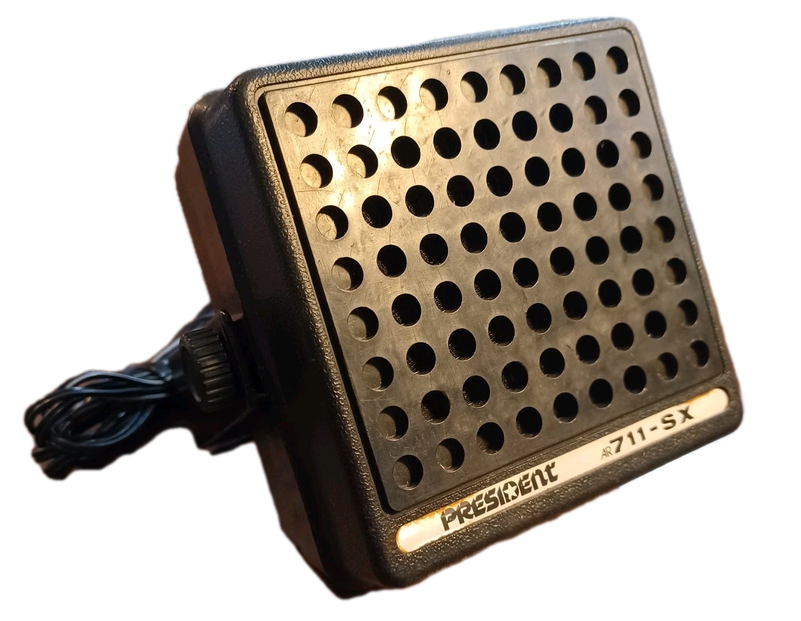 President 711-SX CB Ham Radio External Speaker w Mounting Bracket TESTED
