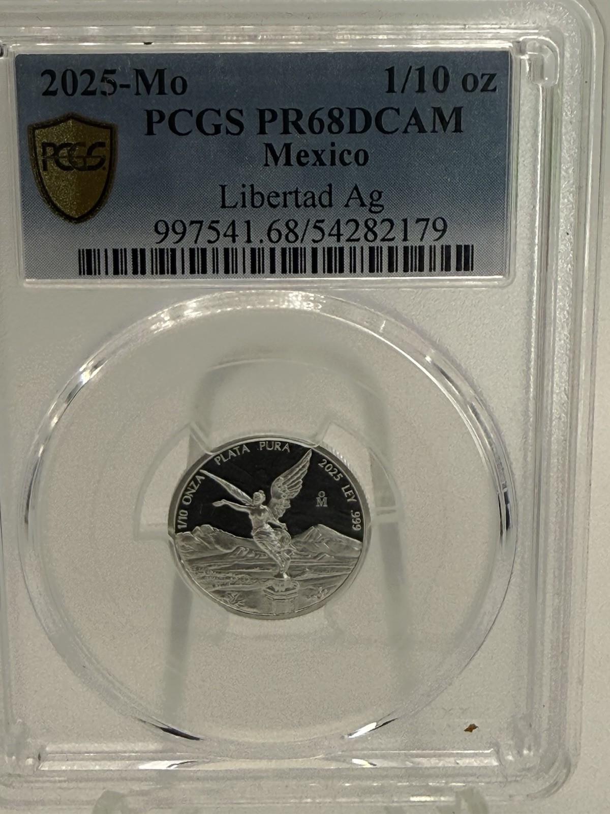 2025 Mo Mexico 1/10 Libertad Silver Coin PCGS PR68DCAM ~  Mintage 1500