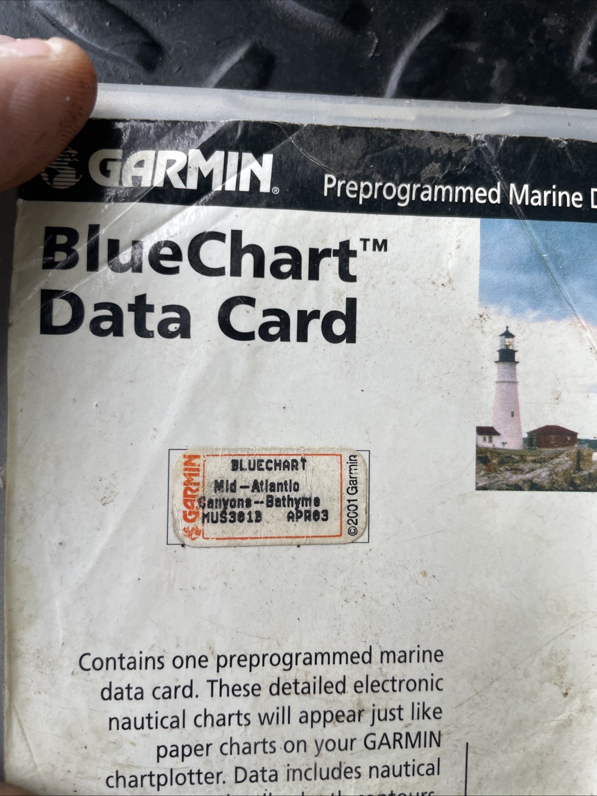 Garmin Blue Chart Data Card Mid-Atlantic Canyons Used