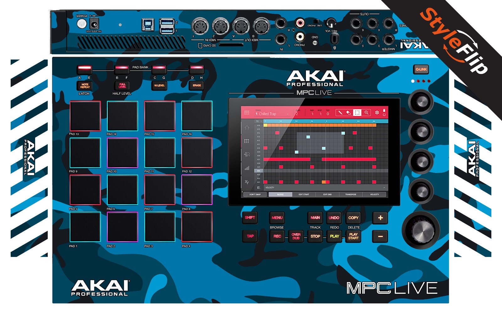 AKAI MPC Live Skin | Blue Camo | Protective Decal | StyleFlip Skins