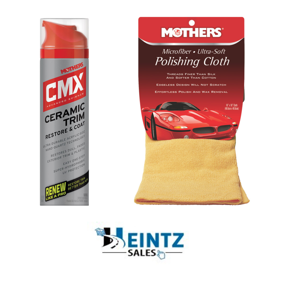 MOTHERS 01300+155200 CMX Ceramic Trim Restore &Coat/W Microfiber Polishing Cloth