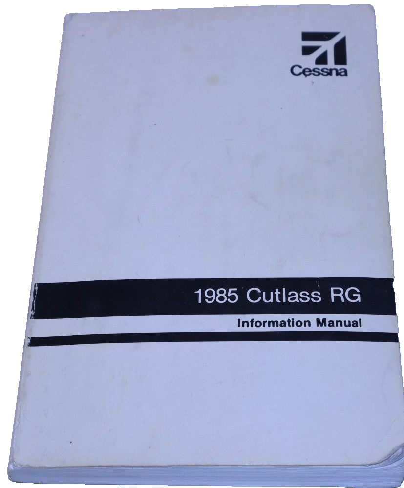 Cessna 1985 Cutlass RG Model 172RG Information Manual Aircraft Aviation Airplane