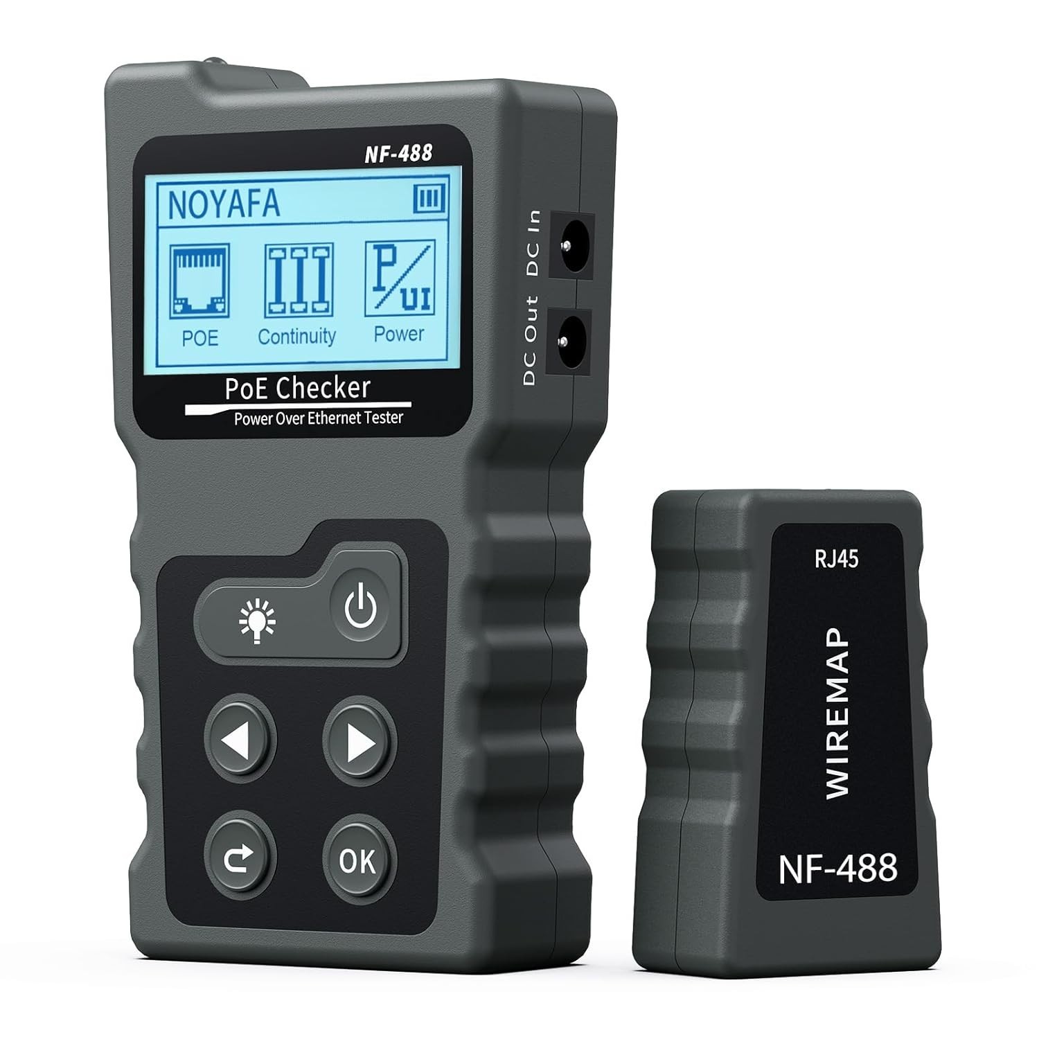 POE & Continuity Network Tester with Backlit LCD - Efficient & Lightweight
