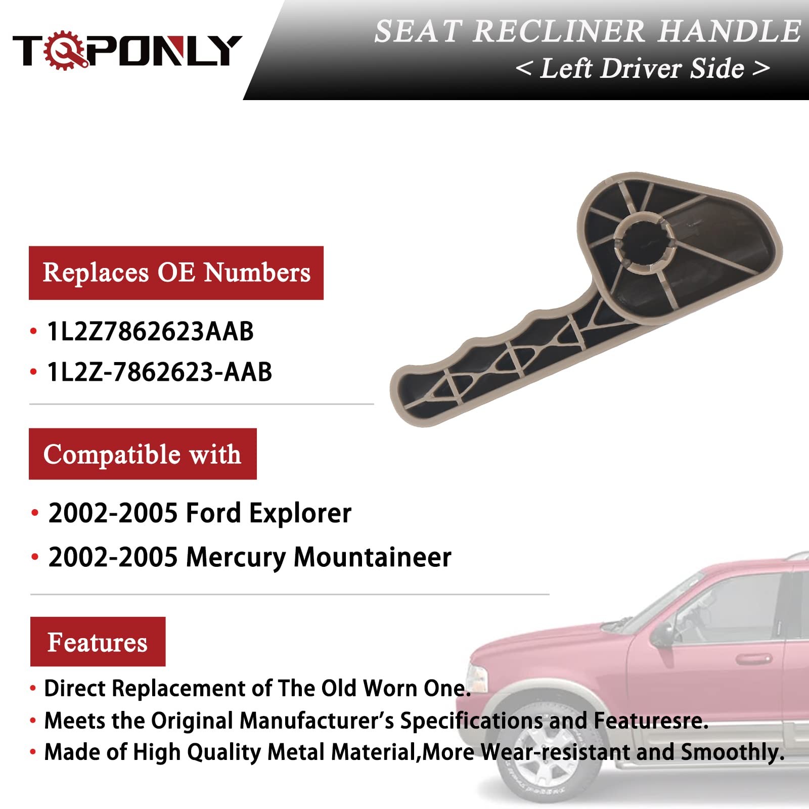 Seat Recliner Handle Lever,Compatible with 20022005 Ford Explorer Mercury Mou...