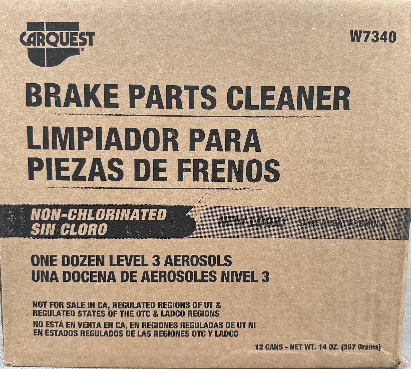 Carquest Brake Parts Cleaner Non-chlorinated 12 Cans 14 oz Free Shipping