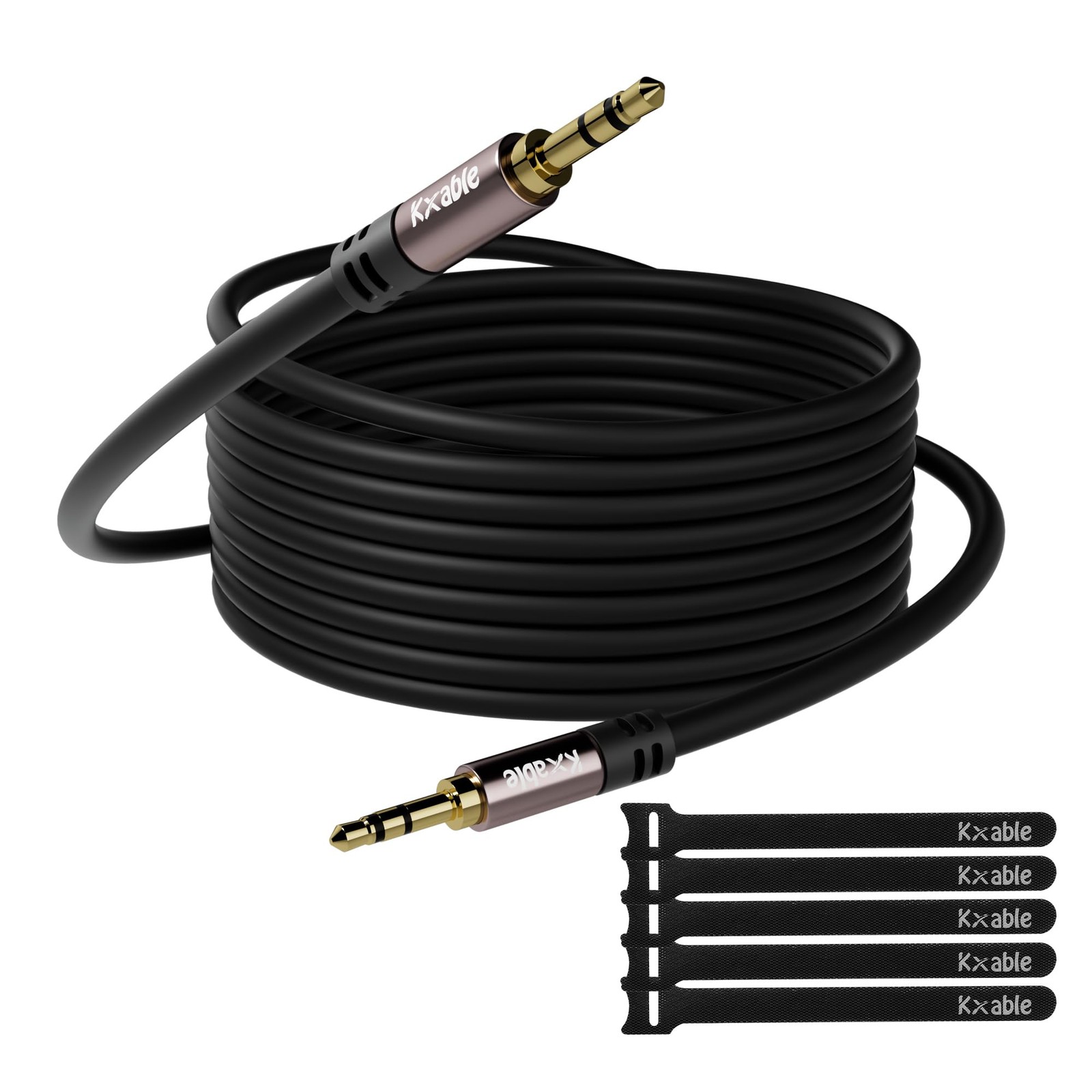3.5mm Auxiliary Audio Stereo Cable 25Feet Long Male to Male Aux Cord Gold Plated