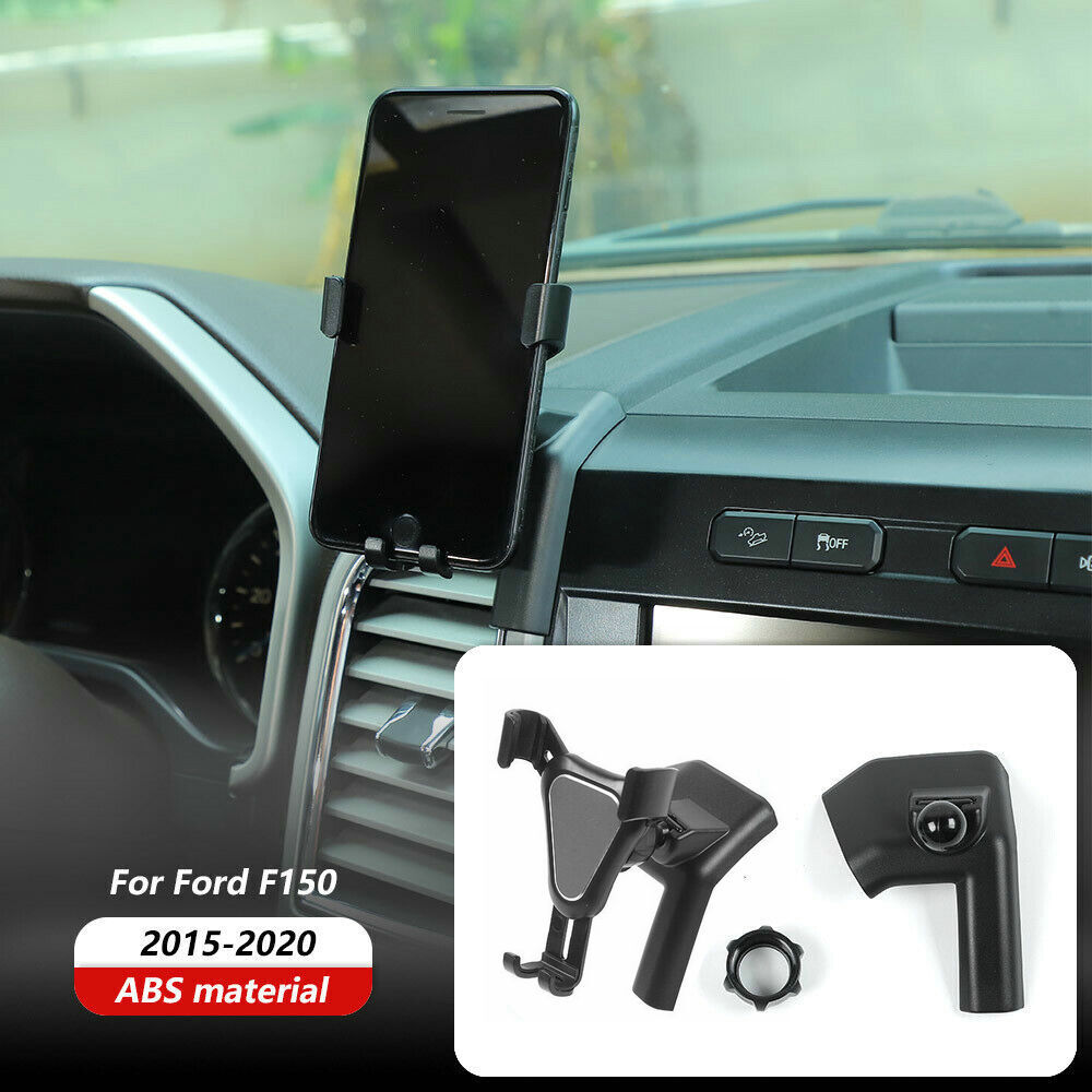 Dashboard 360??Mobile Phone Bracket Holder Mount For Ford F150 F-150 15-20 Black