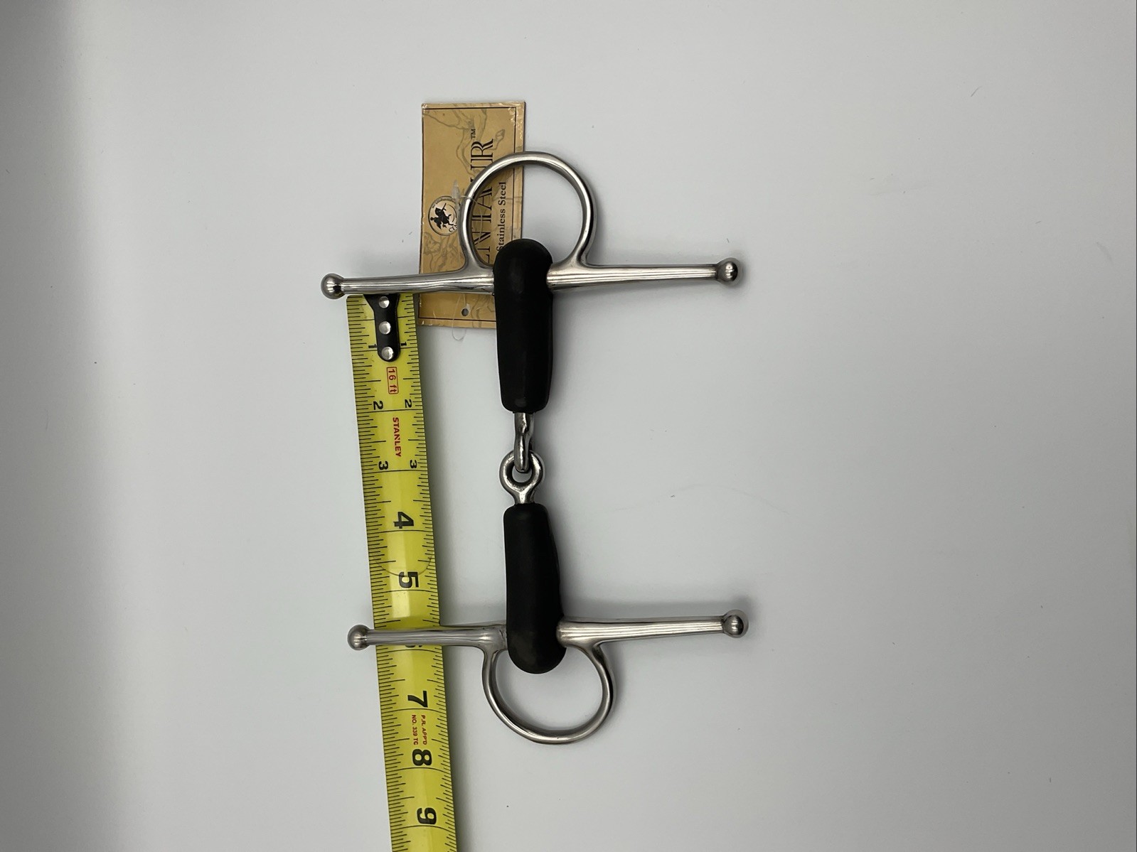 Centaur Stainless Steel Rubber Full Cheek Snaffle Bit 5”
