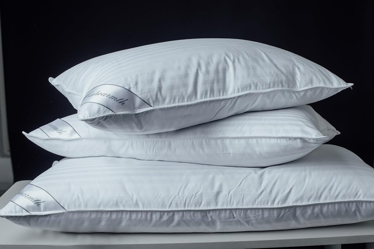 Goose Down Feather Soft Pillows One Pillow 100% Cotton Supportive Bed Pillow Str
