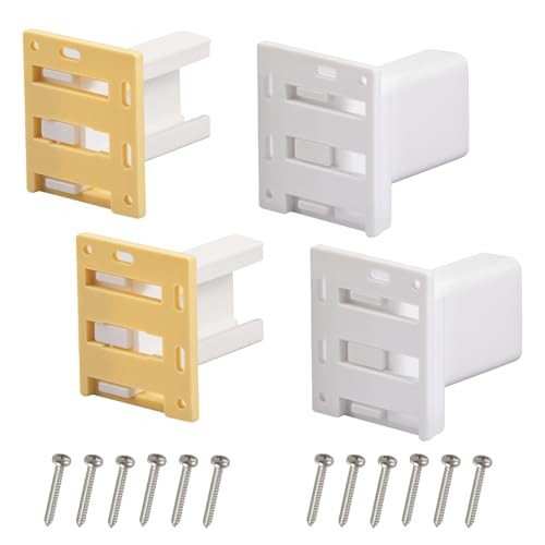 4 Pack Drawer Slide Track Brackets Rear Mount Plastic(2 Pairs) face Frame