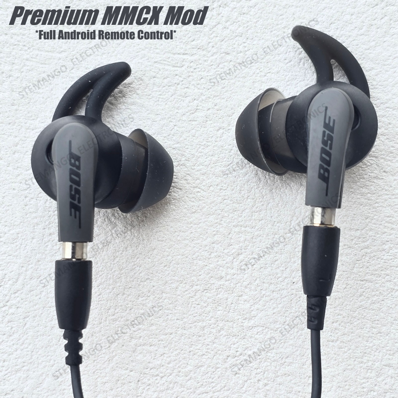 Custom MMCX Mod(Bose SoundSport Driver)Wired for Android w/ Sennheiser Mic Cable