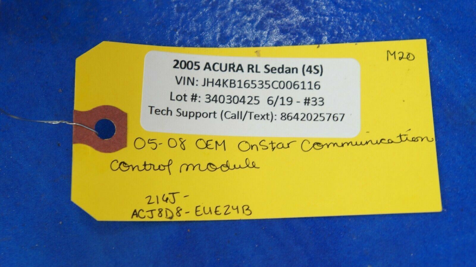 2005 - 2008 ACURA RL OEM ONSTAR COMMUNICATION CONTROL MODULE ACJ8D8-EUE24B