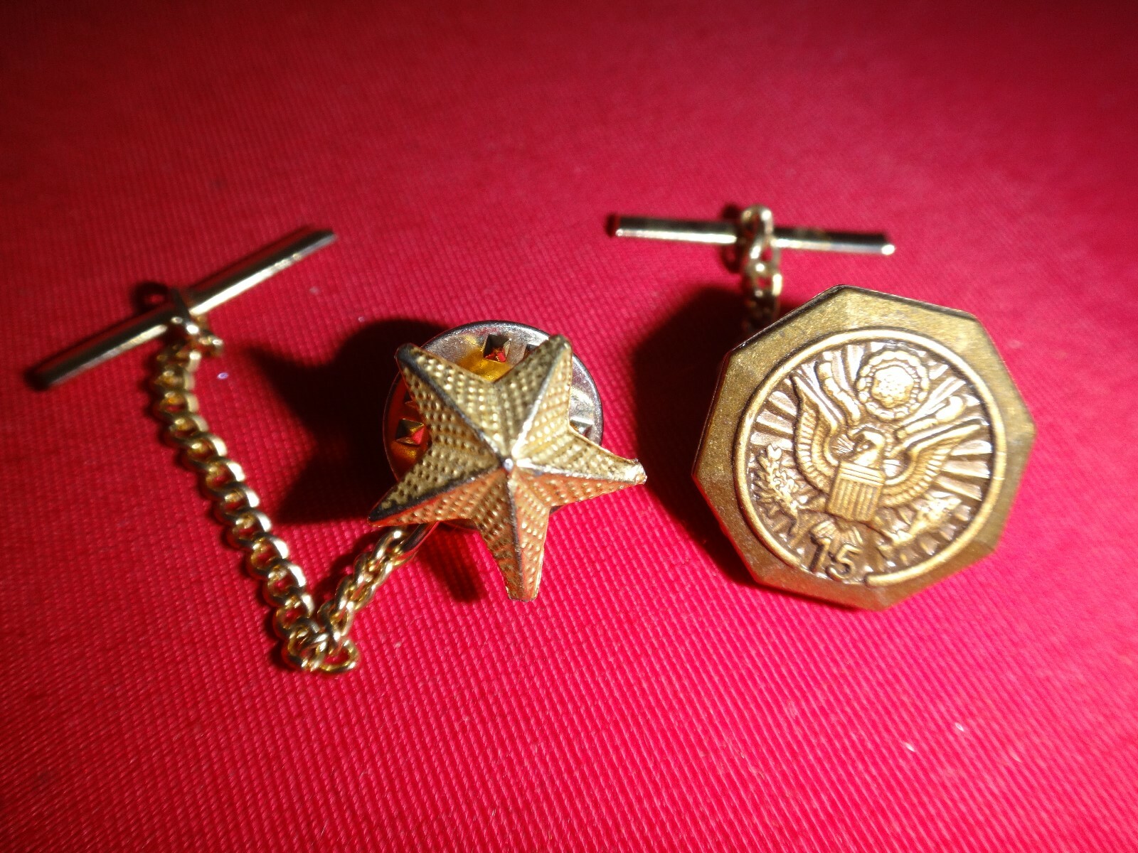 Lot Of US ARMY Insignia And Brigadier GENERAL Metal Tie Pins