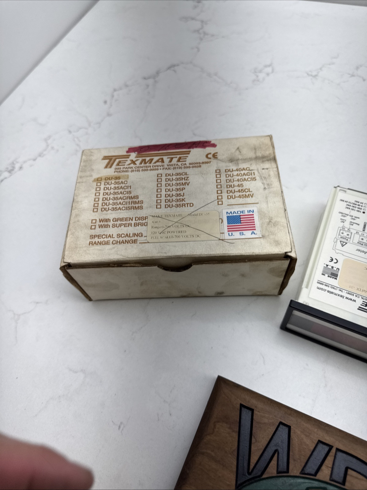 TEXMATE Panel Meter 0-700 VAC DU-35 120V