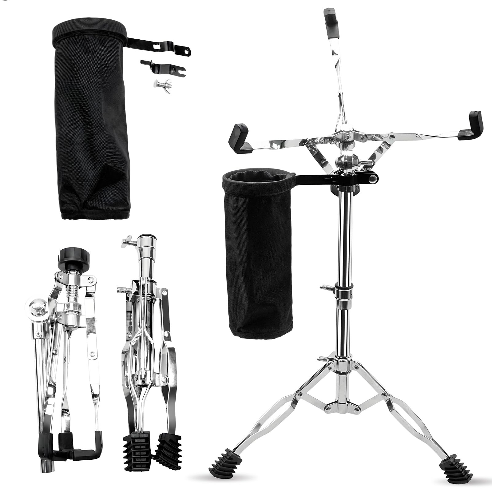 Lightweight Snare Drum Practice Pad Stand Stick Holder Tripod 14.523 In