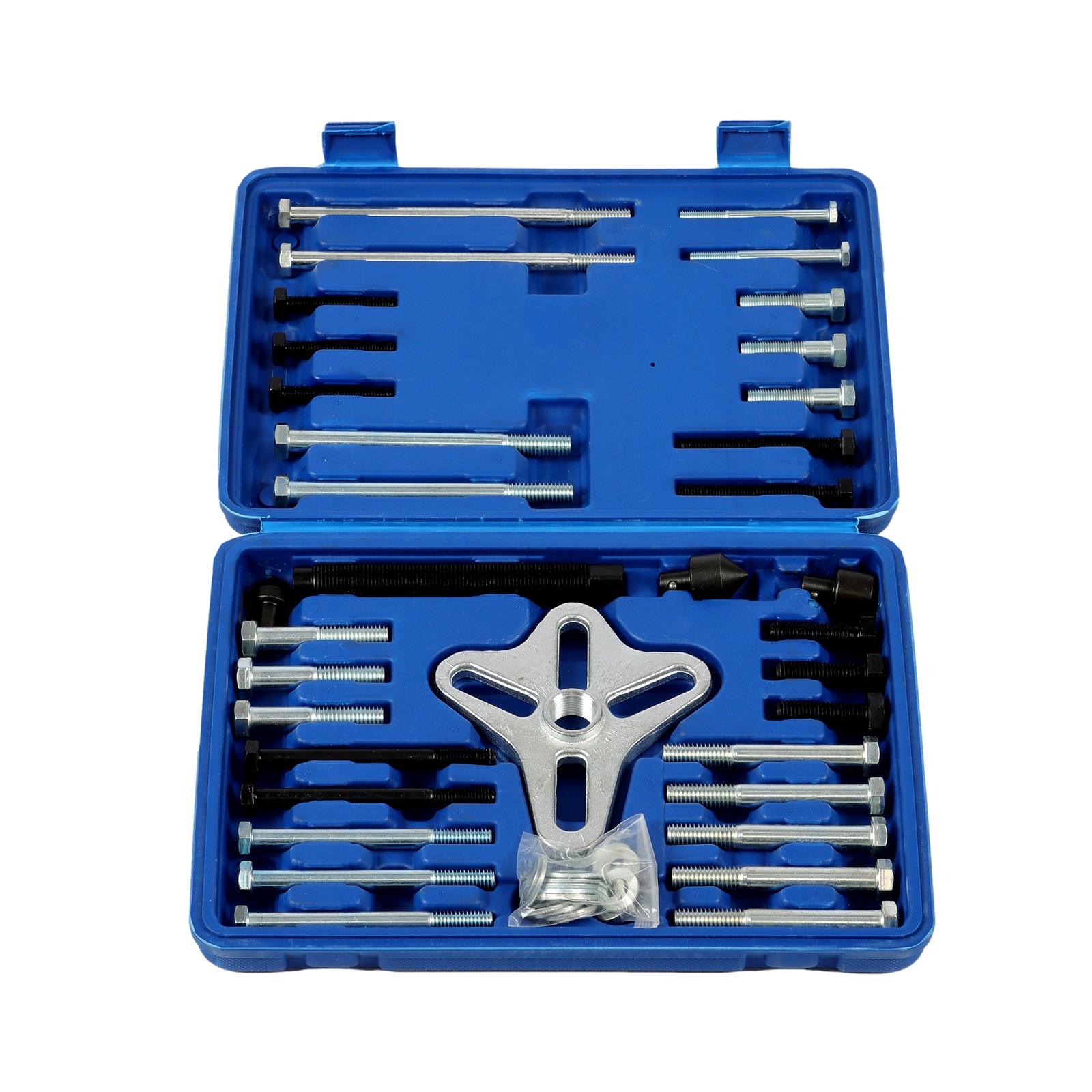 46Pcs Balancer Puller Set Steering Wheel Gear Puller Crank Shaft Pulley w/ Box