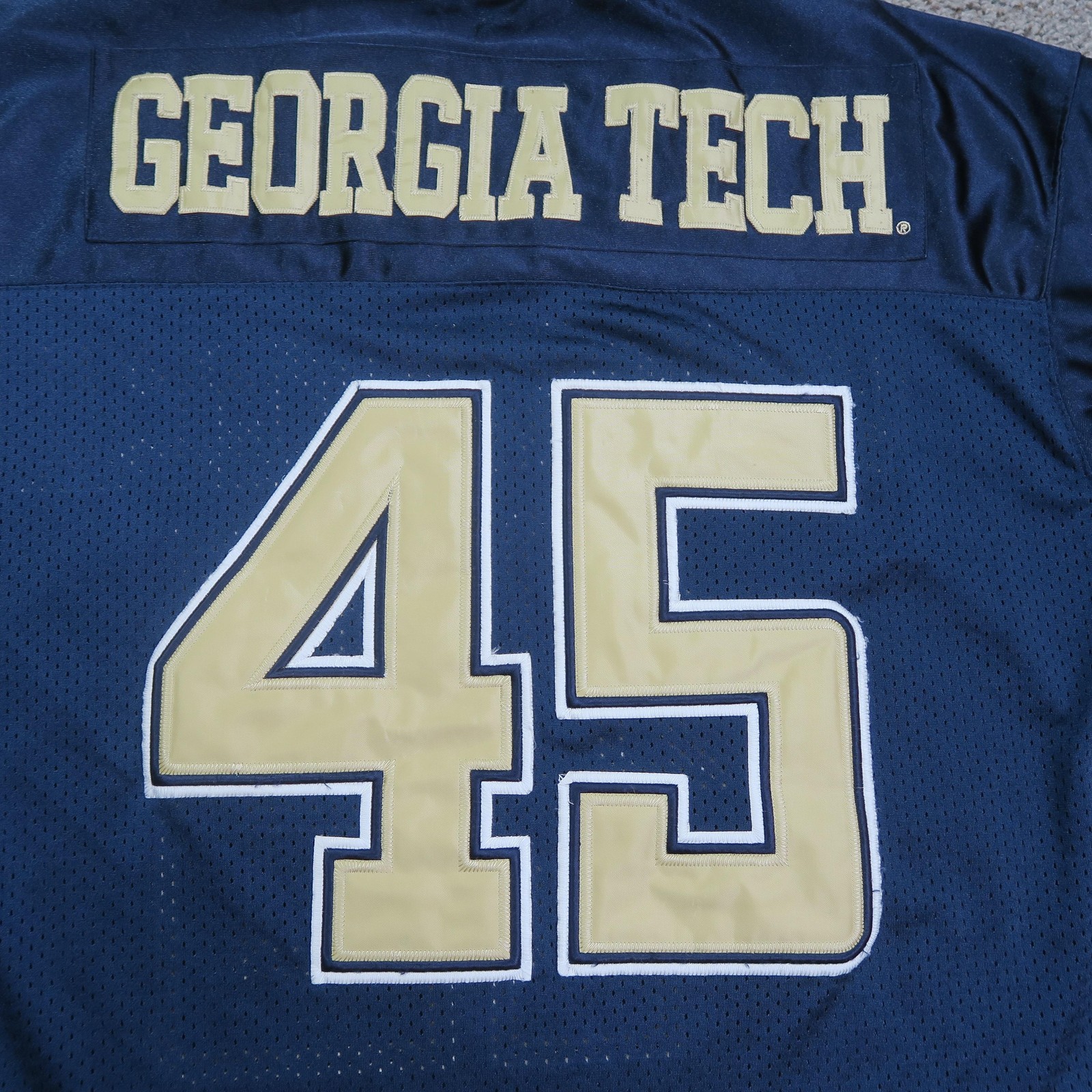 Vintage Georgia Tech Yellow Jackets Jersey Men Large NCAA Football Colosseum #45