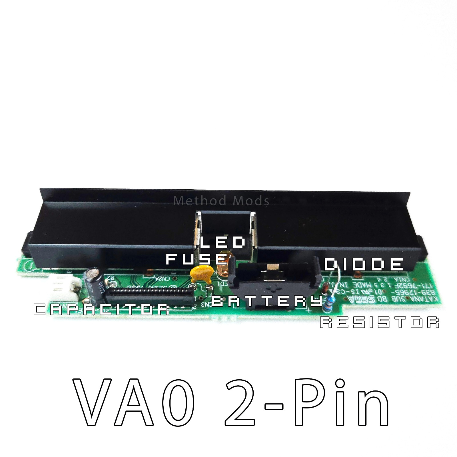 Sega Dreamcast PCB Controller Board Port 2-Pin VA0 New Fuse, Capacitor, Battery